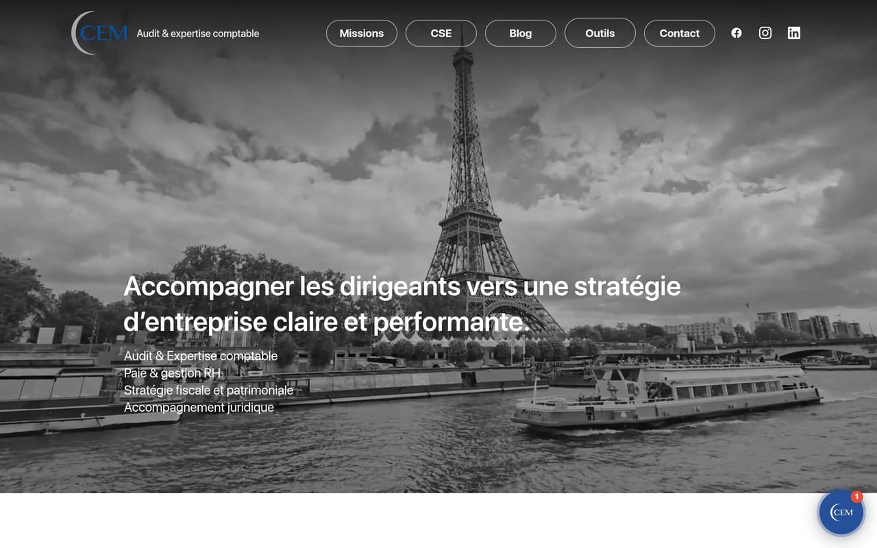 Aperçu du site CEM
