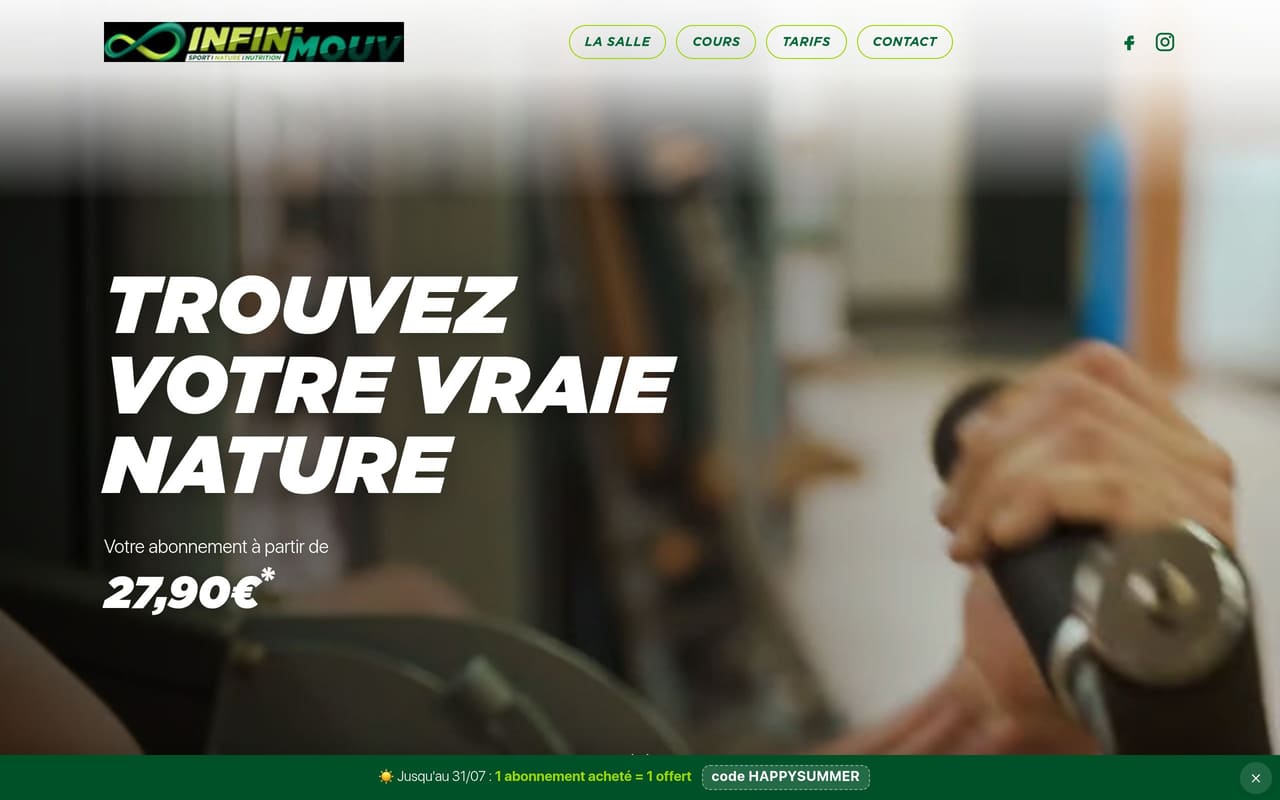 Aperçu du site Infini Mouv
