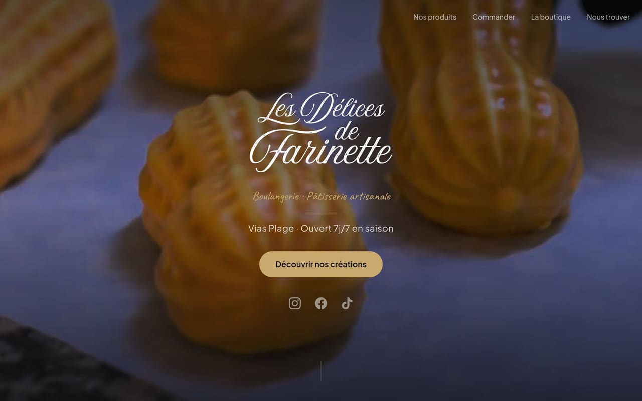 Aperçu du site Les Délices de Farinette